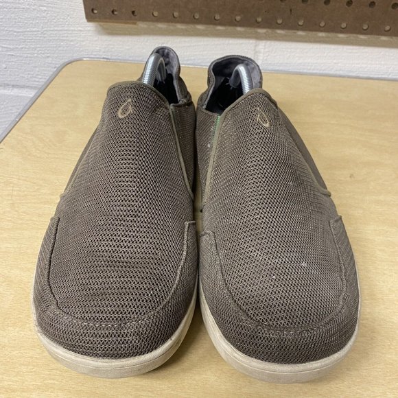 Olukai Nohea Mesh Mens Slip On Shoes Size 12 Taupe Brown Drop Heel - Picture 4 of 10